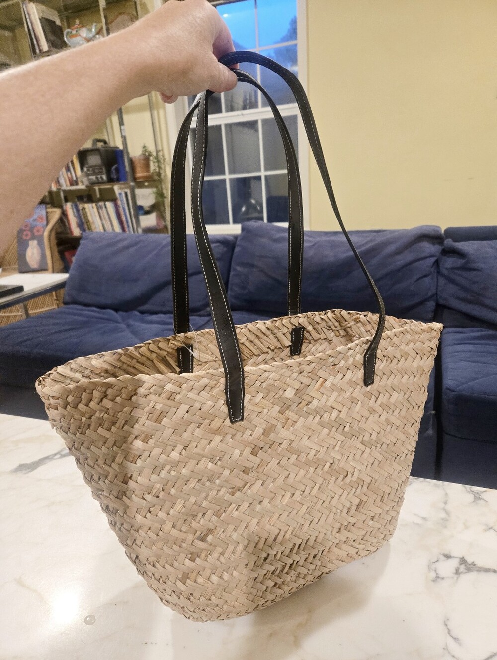 NWOT Gap Woven Straw Tote Bag natural